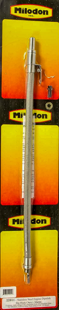 MILODON 22011 - BBC S/S Engine Dipstick For 31560 Marine Pans image
