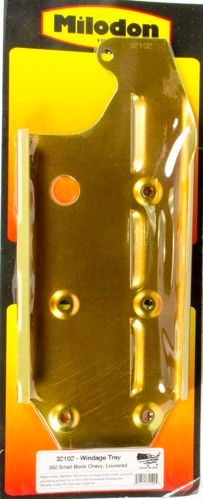 MILODON 32102 - SBC 350 Windage Tray w/RH Dipstick image