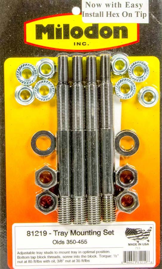 MILODON 81219 - Olds V8 Windage Tray Stud Kit image