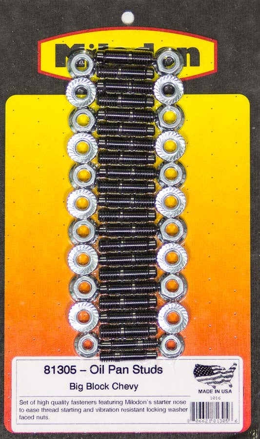 MILODON 81305 - Oil Pan Stud Kit - BBC  image