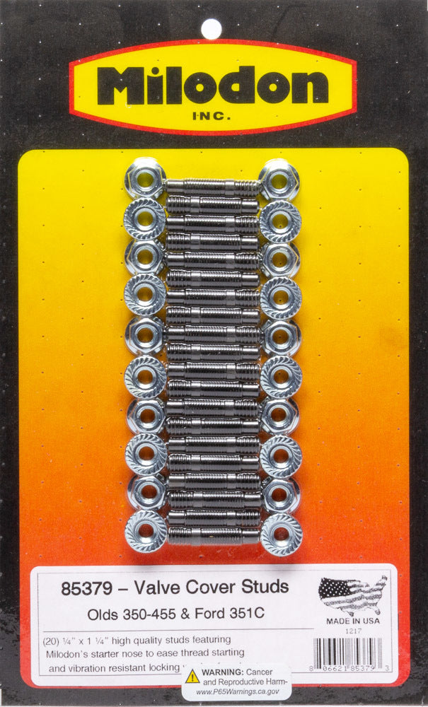 MILODON 85379 - Valve Cover Stud Kit - Olds V8 & Ford 351C image