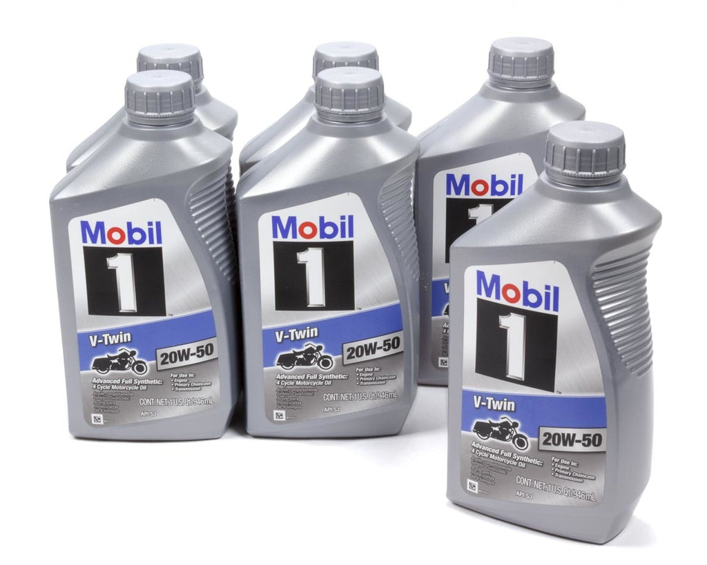 MOBIL 1 112630 - 20w50 V-Twin Oil Case 6x1 Qt Motorcycle image