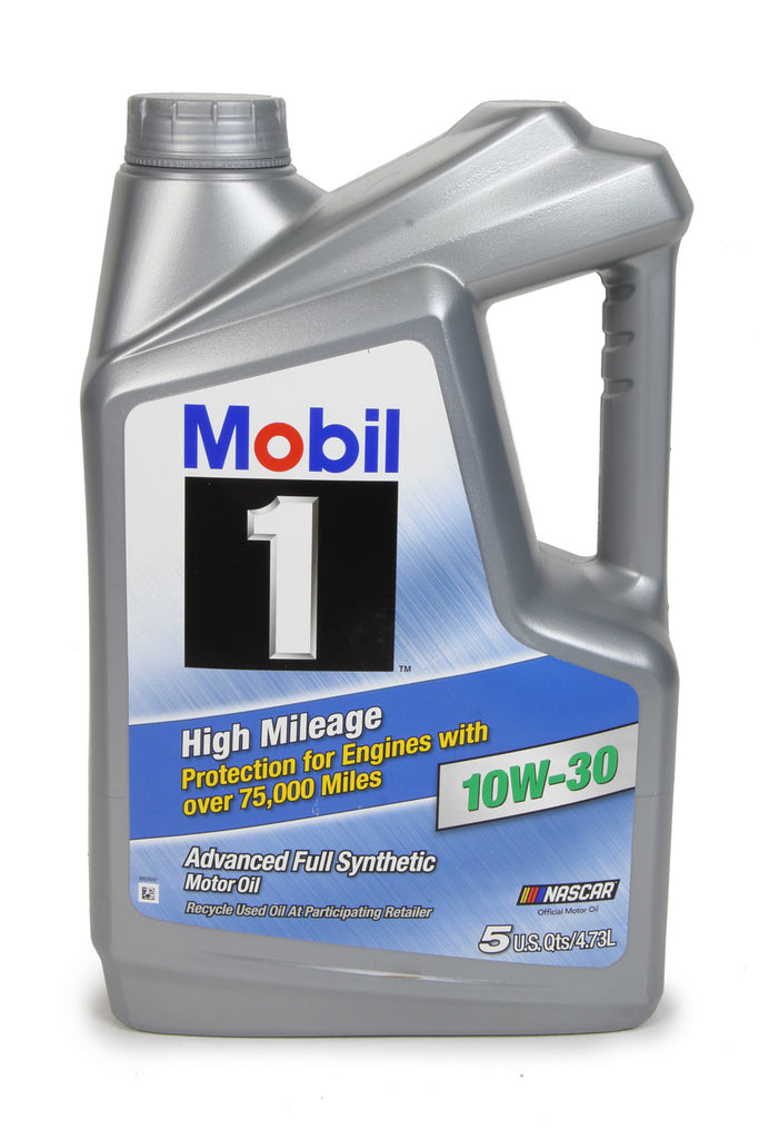 MOBIL 1 120770-1 - 10w30 High Mileage Oil 5 Qt Bottle image