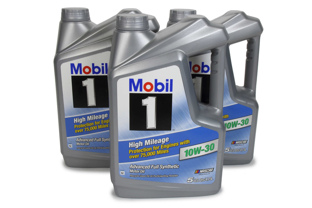 MOBIL 1 120770 - 10w30 High Mileage Oil Case 3x5 Qt Bottles image