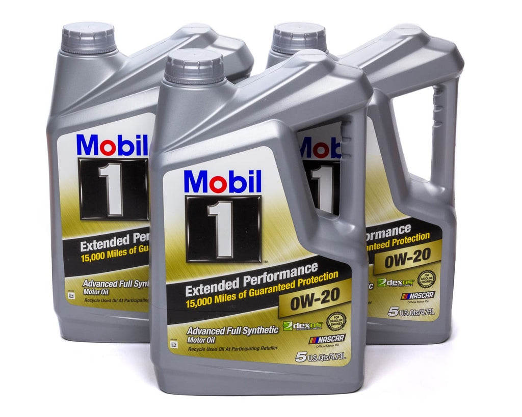 MOBIL 1 120903 - 0w20 EP Oil Case 3x5 Qt Bottles Dexos image