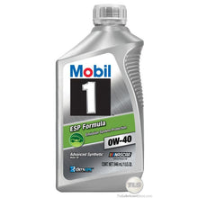 Load image into Gallery viewer, MOBIL 1 124798-1 - 0w40 ESP Oil 1 Quart  image