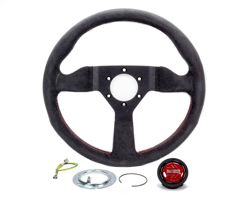MOMO AUTOMOTIVE ACCESSORIES MCL32AL3B - Monte Carlo 320 Steering Wheel Leather Red Stitch image