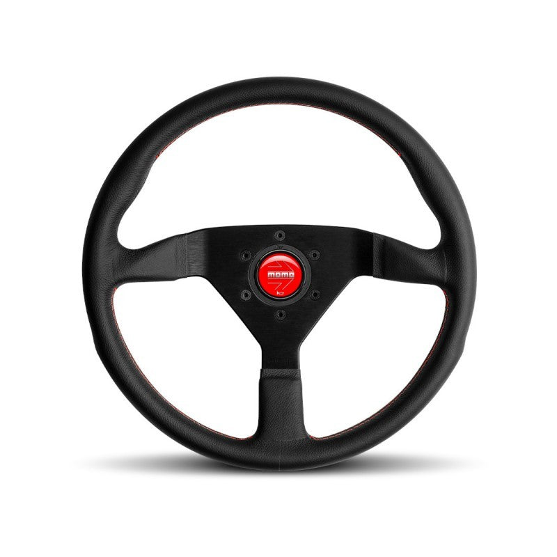 MOMO AUTOMOTIVE ACCESSORIES MCL35BK3B - Monte Carlo 350 Steering Leather Red Stich image
