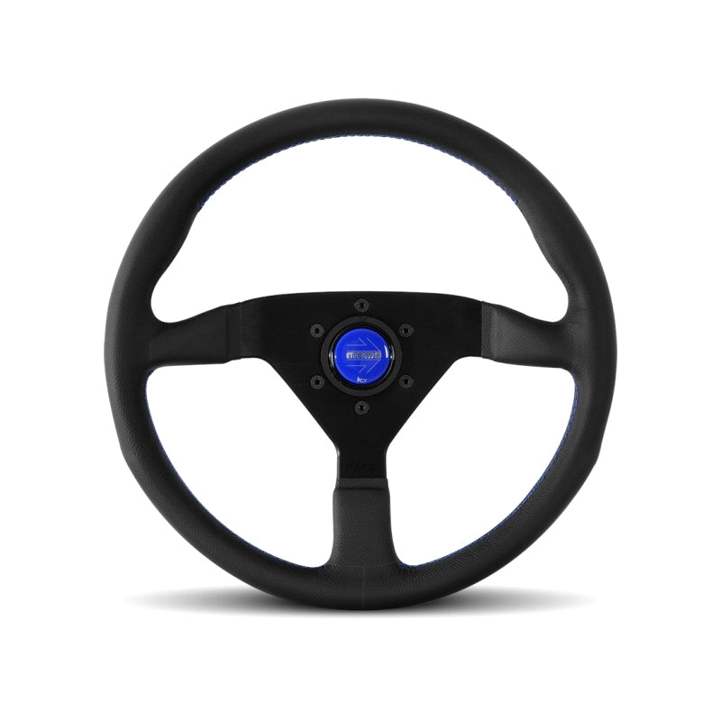 MOMO AUTOMOTIVE ACCESSORIES MCL35BK6B - Monte Carlo 350 Steering Wheel Leather Blue Stich image