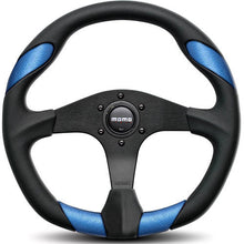 Load image into Gallery viewer, MOMO AUTOMOTIVE ACCESSORIES QRK35BK0BU - Quark Steering Wheel Polyurethane Blue Insert image