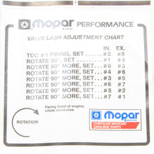 Load image into Gallery viewer, MOPAR PERFORMANCE P4452989 - Valve Lash Adj. Decal  image