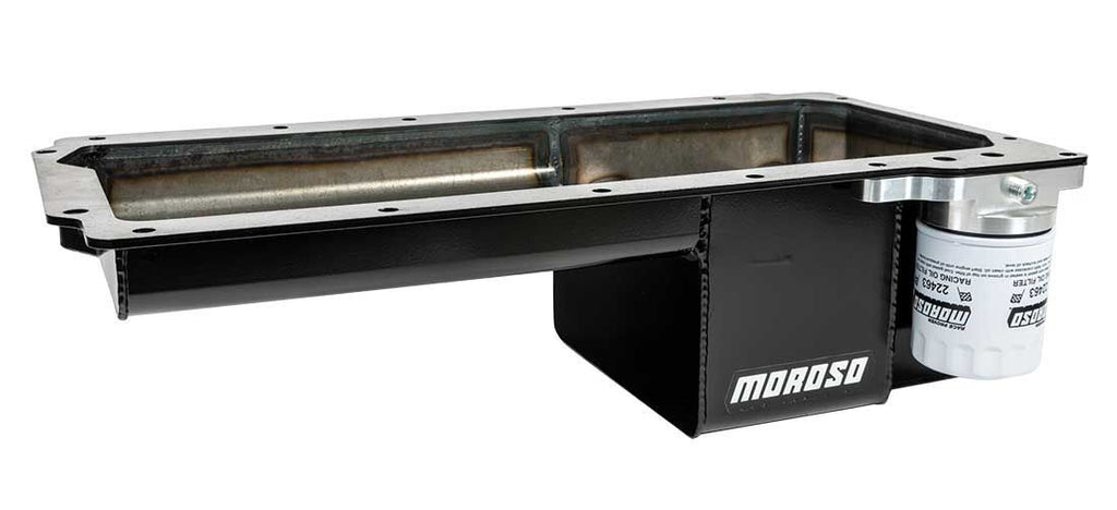MOROSO 20150 - GM LS 6qt Steel Oil Pan w/Oil Filter Adapter image