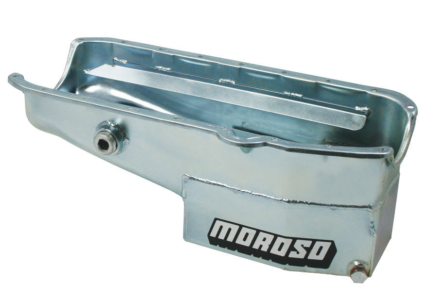 MOROSO 21324 - SBC C/T Oil Pan - 7qt. 1pc. R/M w/Ins. Bung image