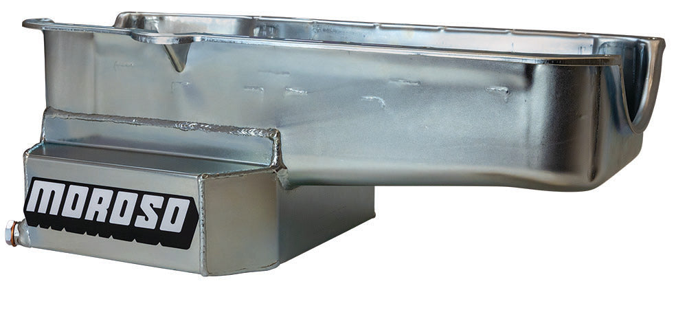 MOROSO 21814 - SBC RR 7qt Oil Pan w/RH Dipstick 80-85 image