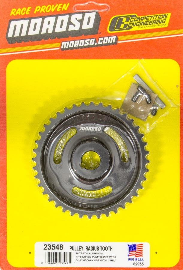 MOROSO 23548 - Dry Sump Pump Pulley 40T- Radius Tooth image