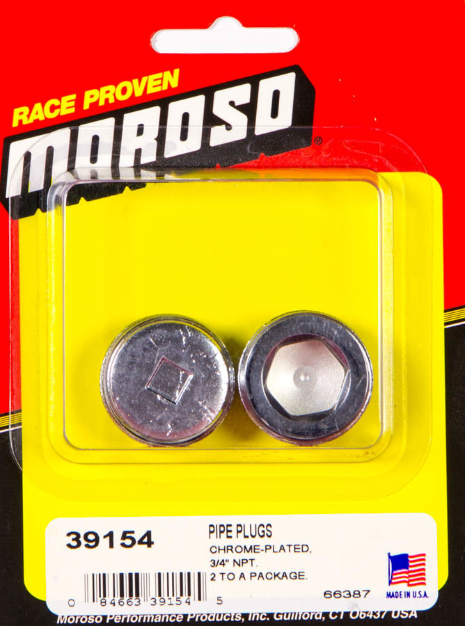 MOROSO 39154 - 3/4in. NPT Chrome Pipe Plug 2 Per Package image