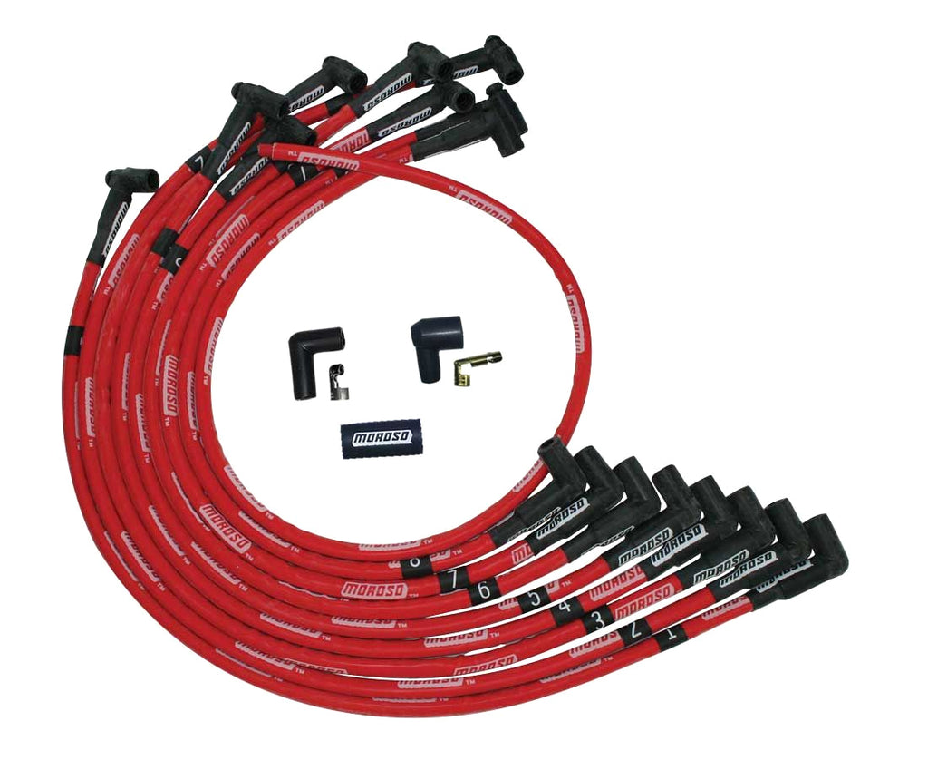 MOROSO 52525 - Ultra Plug Wire Set SBC Over V/C Red image