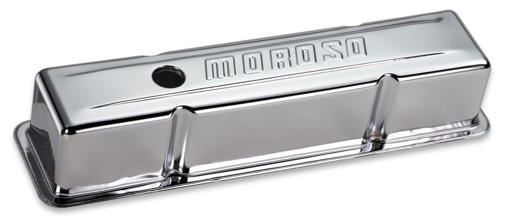 MOROSO 68102 - Chrome B/E Valve Covers SBC Tall w/o Baffle image