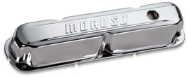 MOROSO 68161 - Chrome B/E Valve Covers SBM Tall w/Baffle image