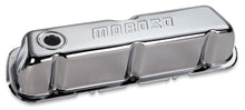 Load image into Gallery viewer, MOROSO 68202 - Chrome B/E Valve Covers SBF Tall w/o Baffle image