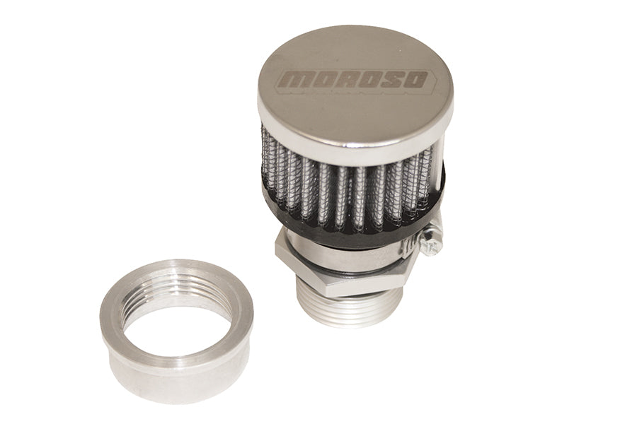 MOROSO 68852 - Valve Cover Breather Kit U-Weld - Aluminum image