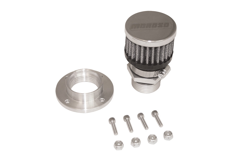 MOROSO 68854 - Valve Cover Breather Kit Bolt In Style - Aluminum image