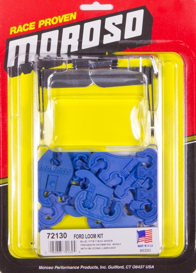 MOROSO 72130 - SBF Spark Plug Wire Loom Kit - Blue image