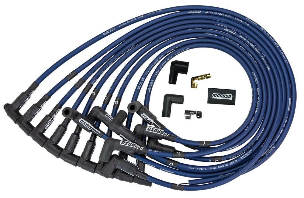 MOROSO 73669 - Ultra 40 Plug Wire Set BBC HEI - Blue image