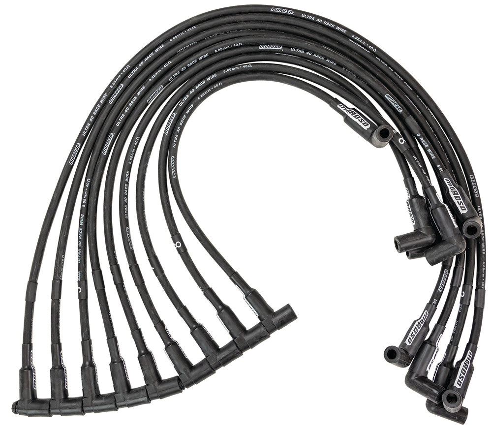 MOROSO 73722 - Ultra 40 Plug Wire Set SBC Sprint Car Black image