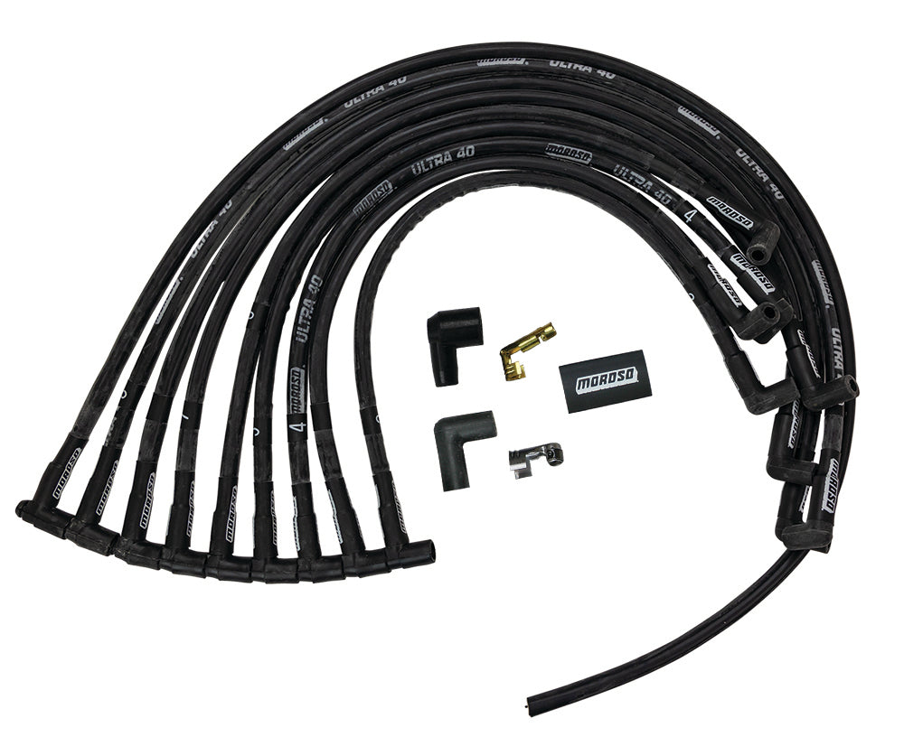 MOROSO 73842 - Ultra 40 Plug Wire Set SBC w/Jesel Front Drive image