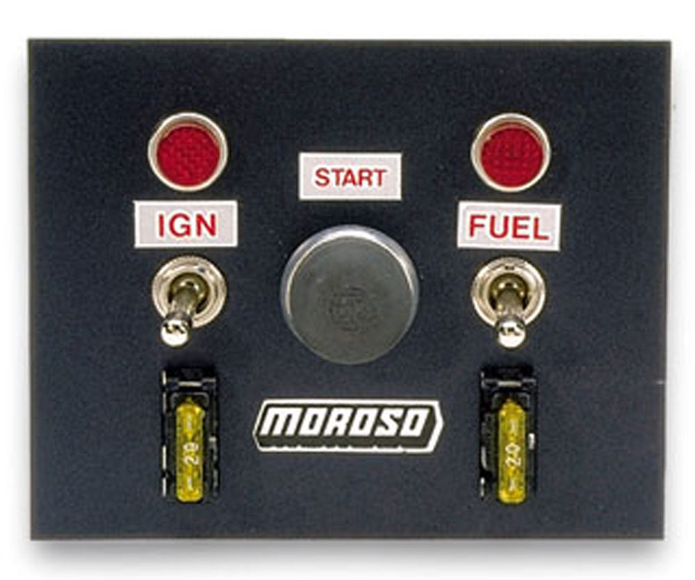 MOROSO 74130 - Toggle Switch Panel 4in x 5in - Black Finish image