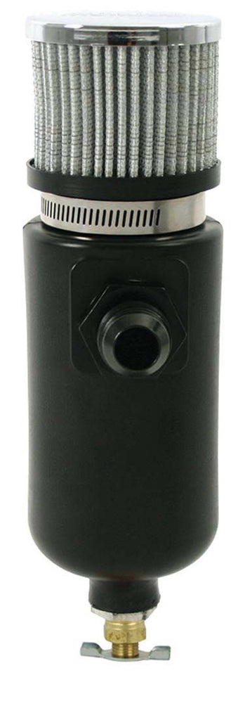 MOROSO 85402 - Breather Tank 1qt w/10an Fitting - Poly - Black image