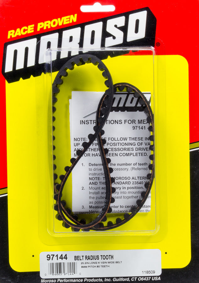 MOROSO 97144 - Radius Tooth Drive Belt - 25.2 Long image