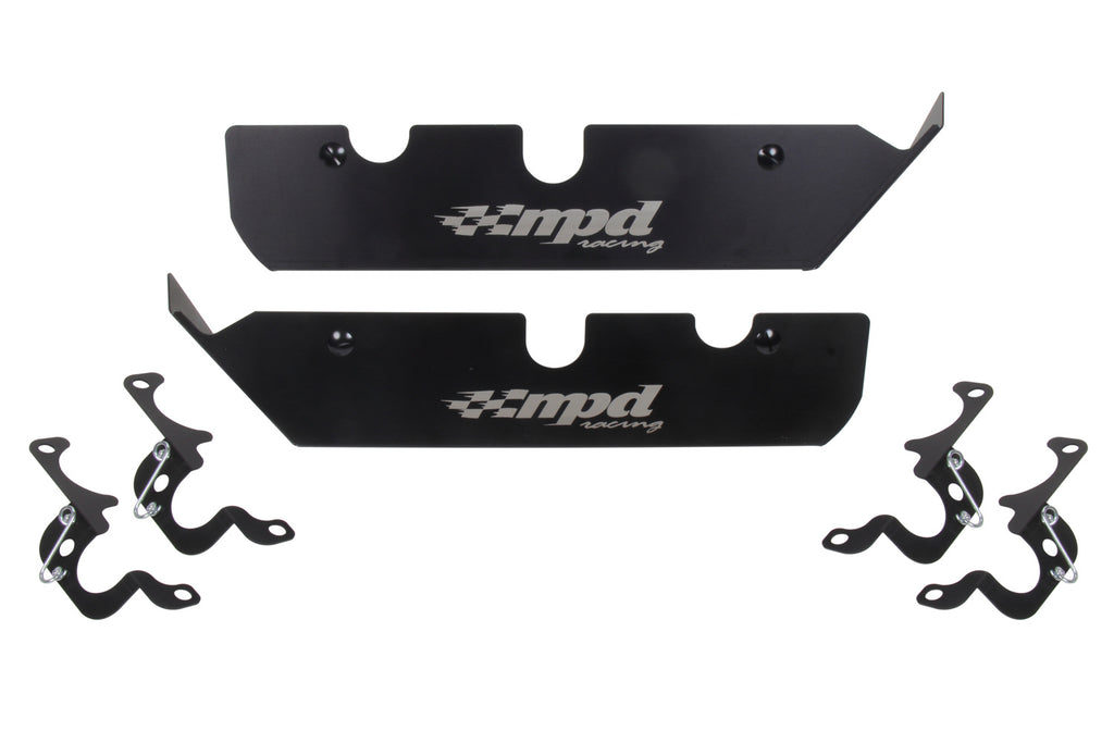 MPD RACING 18001 - Spark Plug Guards Complete Set Black image