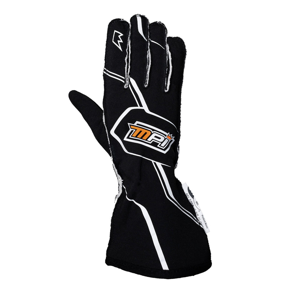 MPI USA MPI-GL-B-M - MPI Racing Gloves SFI 3.3/5 Black Medium image
