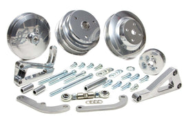 MARCH PERFORMANCE 22031-09 - SBC Serpentine Conv Low Cost Custom Silver Kit image