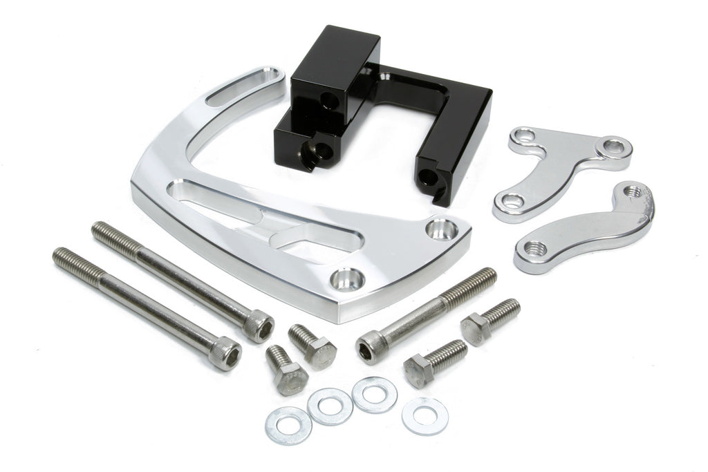 MARCH PERFORMANCE 23004 - Chevy BB Power Steering Braket clear powder coat image