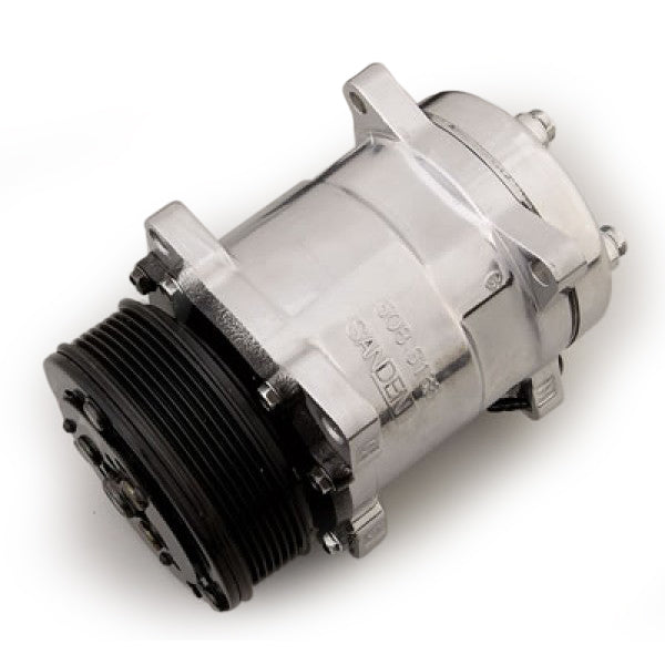 MARCH PERFORMANCE P413 - A/C Compressor Sanden Style 508 Chrome image