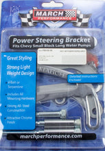 Load image into Gallery viewer, MARCH PERFORMANCE P80160-06 - Power Steering Bracket SBC Chrome image