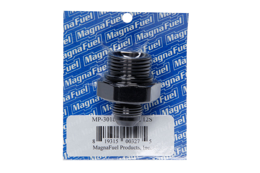 MAGNAFUEL/MAGNAFLOW FUEL SYSTEMS MP-3018-BLK - #8 to #12 O-Ring Male Adapter Fitting Black image