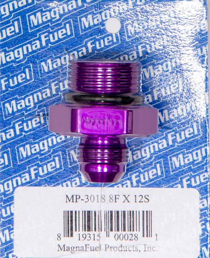 MAGNAFUEL/MAGNAFLOW FUEL SYSTEMS MP-3018 - #8 to #12 O-Ring Male Adapter Fitting image