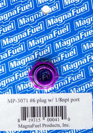 MAGNAFUEL/MAGNAFLOW FUEL SYSTEMS MP-3071 - #6 O-Ring Port Plug w/1/8in NPT in Center image