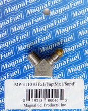 Load image into Gallery viewer, MAGNAFUEL/MAGNAFLOW FUEL SYSTEMS MP-3110 - Jet Adapter Fitting - #3 x 1/8in x 1/8in w/Pill image