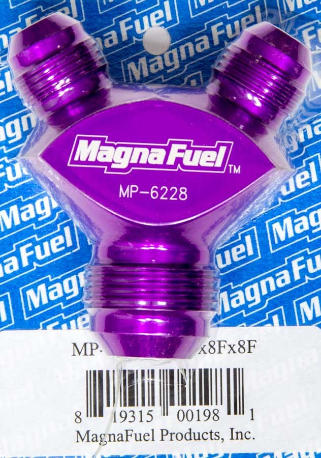 MAGNAFUEL/MAGNAFLOW FUEL SYSTEMS MP-6228 - Y-Fitting - 1 #12an Male & 2 #8an Male image