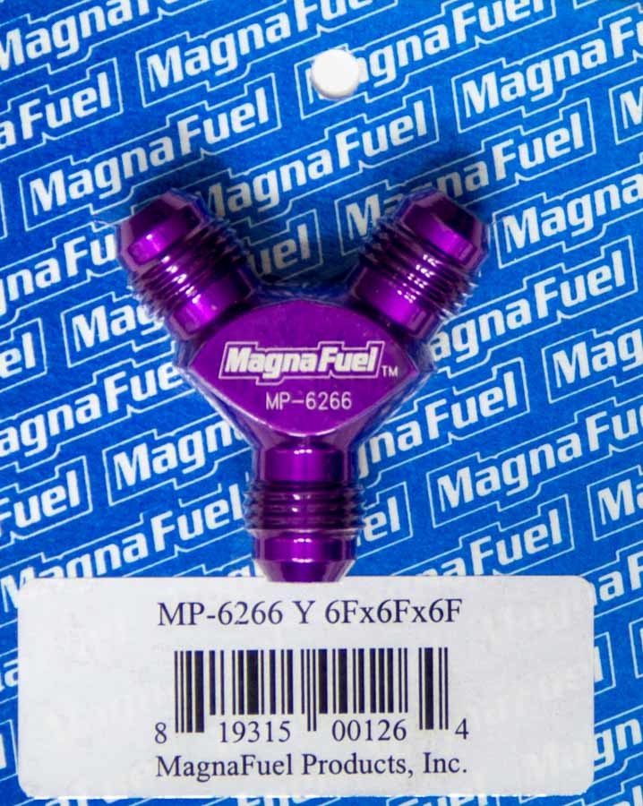 MAGNAFUEL/MAGNAFLOW FUEL SYSTEMS MP-6266 - Y-Fitting - 3 #6 Male  image