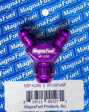 Load image into Gallery viewer, MAGNAFUEL/MAGNAFLOW FUEL SYSTEMS MP-6286 - Y-Fitting - 2 #6 Male &amp; 1 #8 image