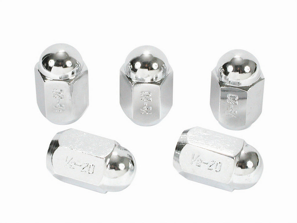 MR. GASKET 1441 - Chrome Acorn Nuts 1/2 - 5 Pack image