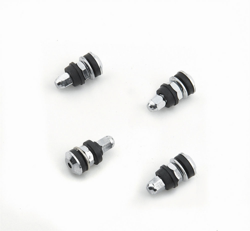 MR. GASKET 1957 - Chrome Tire Valves (4pk) Short Screw-On Mount image