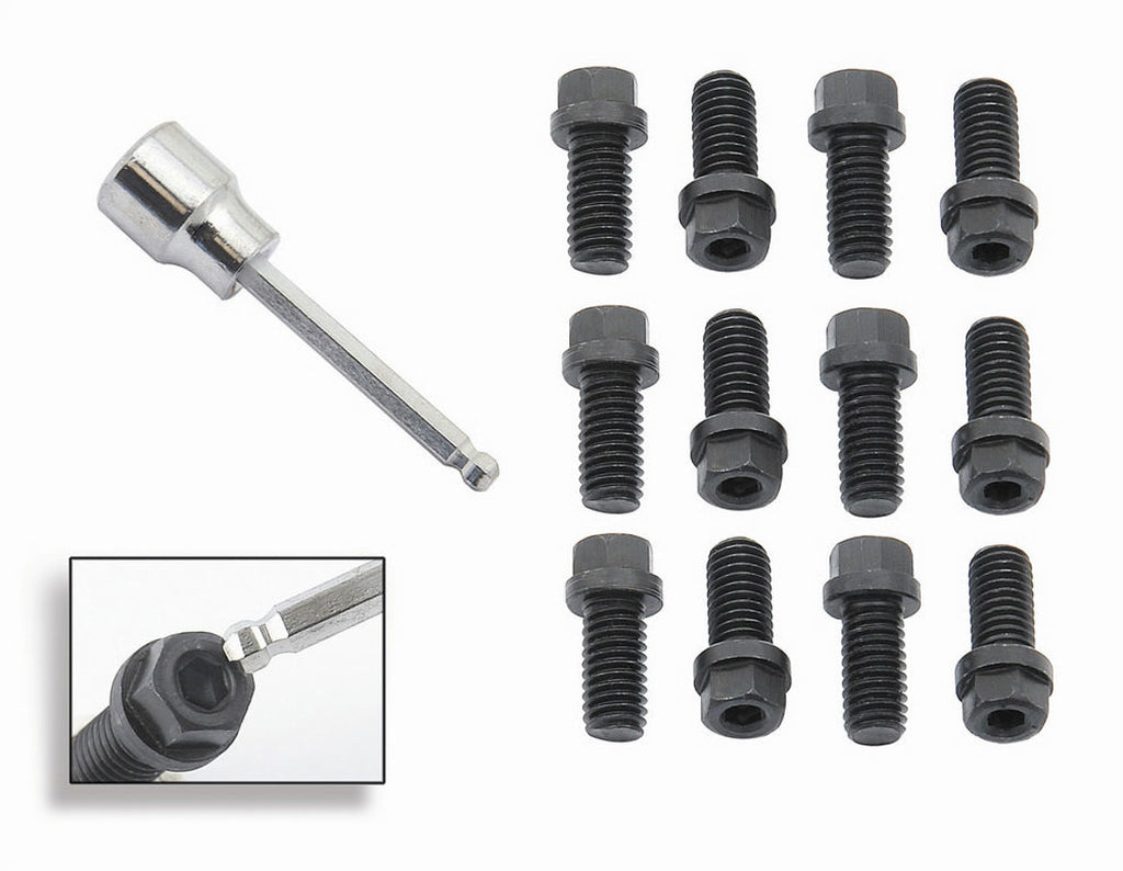 MR. GASKET 3420G - 3/8-16 x 3/4 Header Bolt Set (12) Combo Hex & Soc image
