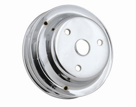 MR. GASKET 4977 - Chrome Crank Pulley Double Groove image